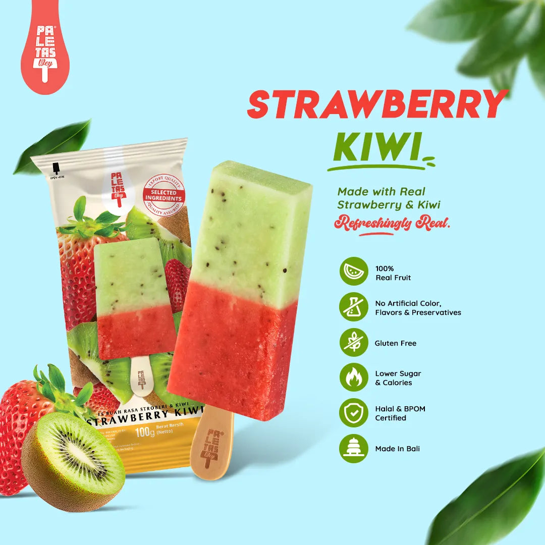 Es Krim Paletas Wey Strawberry Kiwi