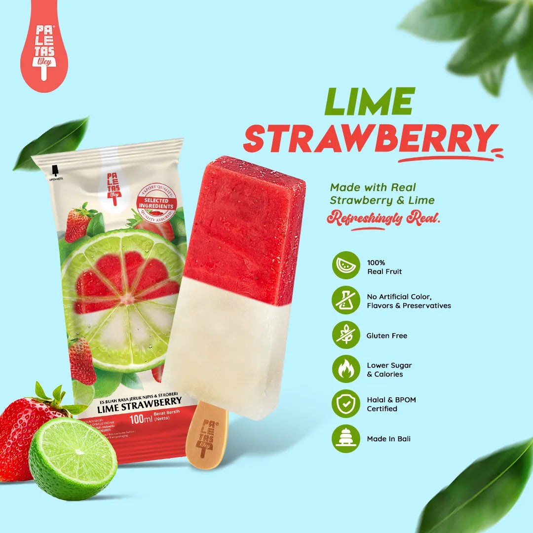 Es Krim Paletas Wey Lime Strawberry