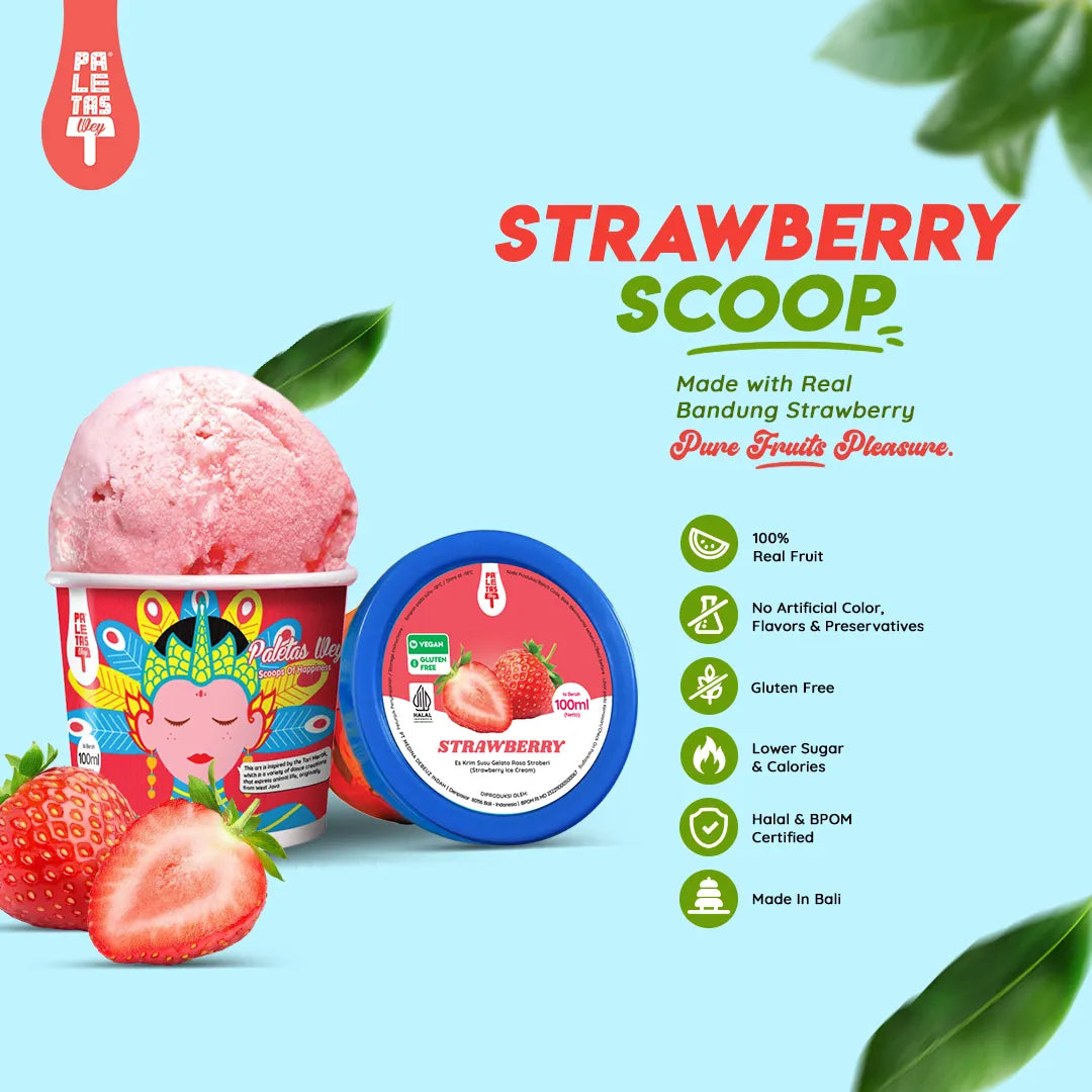 Es Krim Paletas Wey Strawberry Scoop